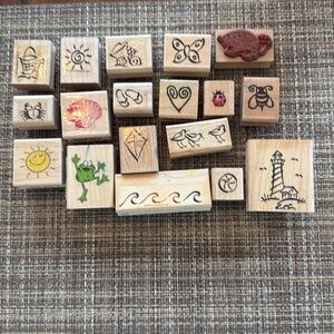 Fun Wooden Stamp Set - Summer Designs